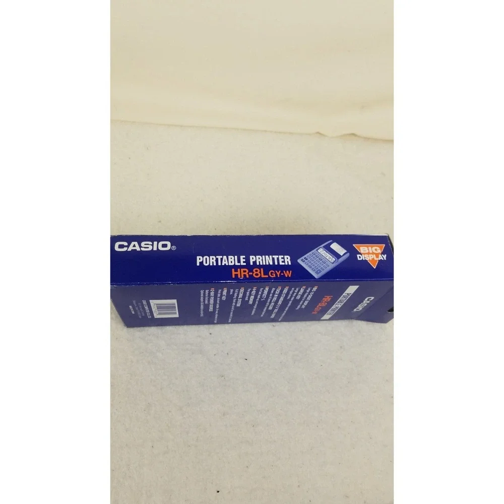 Casio HR8L GYW Portable Printing Calculator, big 10-digit display